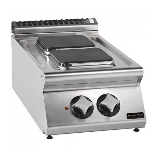 Réchaud électrique professionnel, gamme sensation 700, 2 plaques carrées, 5,2 kW Réchaud électrique professionnel, gamme sensation 700, 2 plaques carrées, 5,2 kW