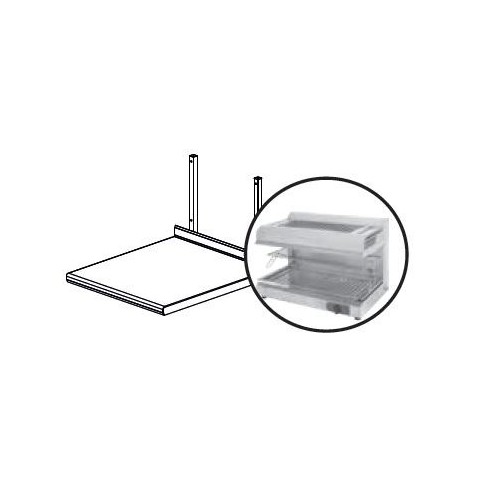 Étagère en inox support pour salamandre L 600 x l 478 mm Étagère en inox support pour salamandre L 600 x l 478 mm