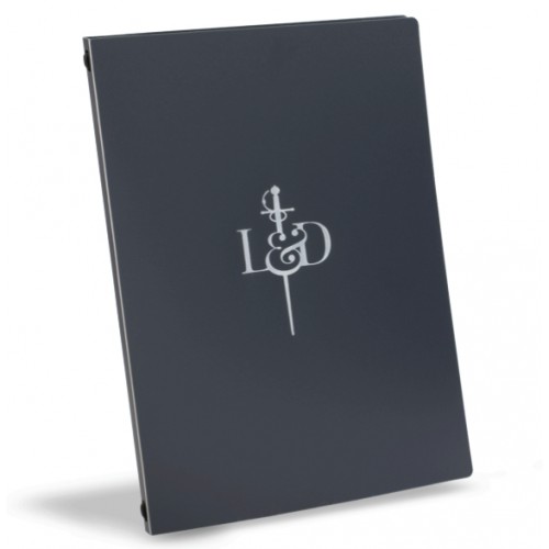 Protège menu en polypropylène A4 gris 8 vues insert Pochette Classique PVC semi rigide Protège menu en polypropylène A4 gris 8 vues insert Pochette Classique PVC semi rigide