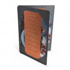 Protège menu effet tissu A4 gris 8 vues insert Pochette Classique PVC semi rigide