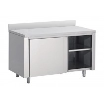 Meuble de rangement adossé inox AISI 304 1000 x 700 x 850