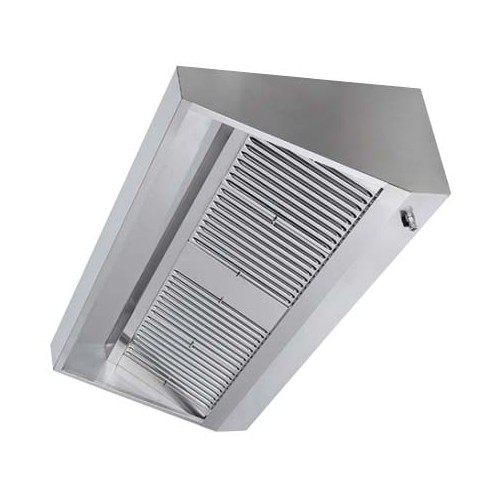 Hotte professionnelle gamme challenge profondeur 900 version statique longueur 2000 mm Hotte professionnelle gamme challenge profondeur 900 version statique longueur 2000 mm