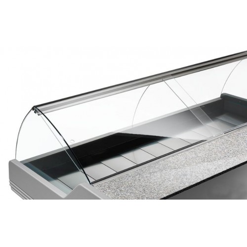 Fermeture arrière en plexi pour vitrine réfrigérée d'exposition poisson L 2000 mm