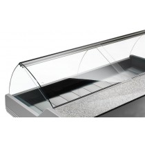 Fermeture arrière en plexi pour vitrine réfrigérée d'exposition poisson L 2000 mm