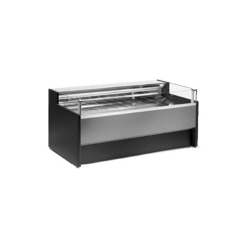Vitrine réfrigérée PORTHOS PF-2 1500 self service ventilée avec réserve groupe logé R290 L 1500 mm Vitrine réfrigérée PORTHOS PF-2 1500 self service ventilée avec réserve groupe logé R290 L 1500 mm