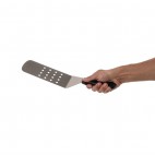 Spatule coudée ajourée Vogue, acier inoxydable, L 380 mm