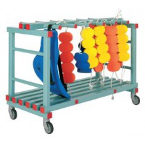 Chariot porte ceintures démontable, 4 roues plastique