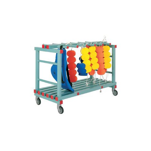Chariot porte ceintures démontable, 4 roues plastique Chariot porte ceintures démontable, 4 roues plastique