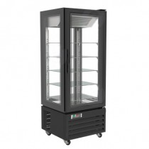 Vitrine panoramique négative, 5 étagères en verre (530 x 417), 500 L