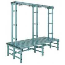 Banc plastique double, L 1000 mm
