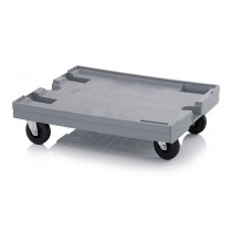 Chariot porte bacs gris pour 2x bacs 600 x 400 mm