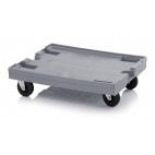 Chariot porte bacs gris pour 2x bacs 800 x 600 mm