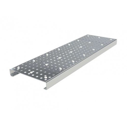 Couverture perforée L 300 x l 123 x H 20 mm, AISI 304, sur mesure, pour caniveau