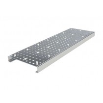 Couverture perforée L 300 x l 123 x H 20 mm, AISI 304, sur mesure, pour caniveau