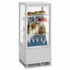 Vitrine panoramique, version à poser sur comptoir, 3 étagères, 70 L