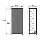 Armoire ventilée modulable 24 paires avec 2 portes inox