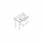 Table entrée lave vaisselle gauche bac + trou vide river