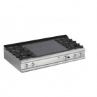 Plaque de cuisson, Top 4 feux vifs gaz + plaque coup de feu, Gamme 900, 41 Kw