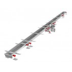 Caniveau Modul 125 sortie horizontale centrée 157/DN110 Longueur 3500 mm