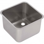 Bac à souder inox AISI 304 trou à droite L 600 x P 500 x H 320 mm