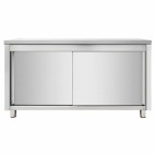 Meuble de rangement cuisine central, en inox AISI 201, profondeur 700 mm