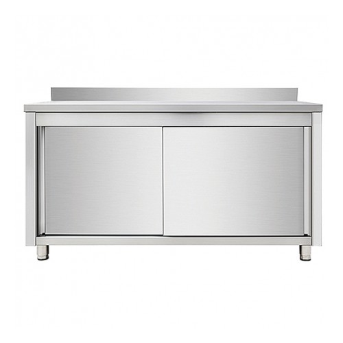 Placard neutre fermé adossé, en inox AISI 201, profondeur 600 mm Placard neutre fermé adossé, en inox AISI 201, profondeur 600 mm