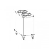 Chariot neutre pour deux piles d’assiettes ,sans couvercle pour assiettes Ø 180 à 290 mm