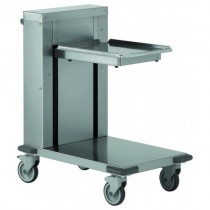 Chariot à plateaux ABS à niveau constant, en acier inoxydable, plate-forme 610 x 410 mm