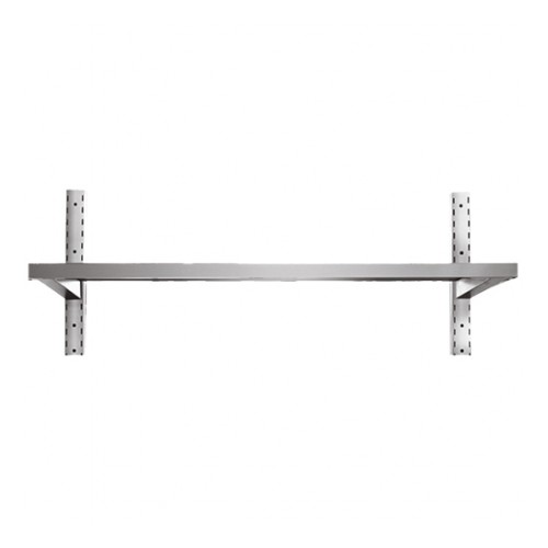 Étagère murale sur crémaillère 1 niveau, inox, profondeur 300 mm Étagère murale sur crémaillère 1 niveau, inox, profondeur 300 mm