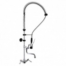 Robinetterie cuisine douchette mono trou avec robinet intermediaire