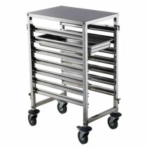 Chariot inox GN 1/1, 7 niveaux, L 380 x P 550 x H 870 mm
