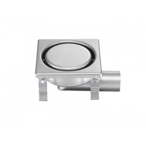 Siphon en acier inox EN 1.4301, sortie latérale, Ø 50 mm, 150 x 150 mm Siphon en acier inox EN 1.4301, sortie latérale, Ø 50 mm, 150 x 150 mm