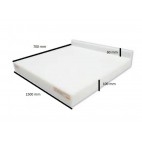 Bloc de découpe polyéthylène, adossé, L 1500 x P 700 x H 100 mm, sur mesure