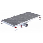 Siphon téléscopique Epur HygieneFirst avec grilles inox caillebotis 600 x 1200 mm sortie horizontale centrée Ø 110 mm