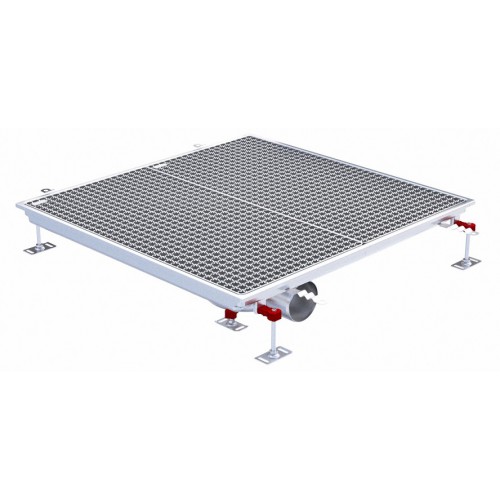 Siphon téléscopique Epur HygieneFirst avec grilles caillebotis 800 x 800 mm sortie horizontale centrée Ø 110 mm Siphon téléscopique Epur HygieneFirst avec grilles caillebotis 800 x 800 mm sortie horizontale centrée Ø 110 mm