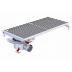 Siphon téléscopique Epur HygieneFirst avec grilles à barreaux 1000 x 470 mm sortie horizontale en bout Ø 110 mm