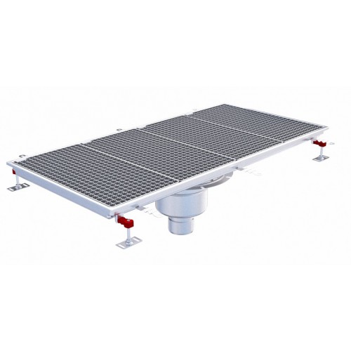 Siphon téléscopique Epur HygieneFirst avec grilles caillebotis 600 x 1200 mm sortie verticale centrée Ø 110 mm Siphon téléscopique Epur HygieneFirst avec grilles caillebotis 600 x 1200 mm sortie verticale centrée Ø 110 mm