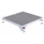 Siphon téléscopique Epur HygieneFirst avec grilles caillebotis 800 x 800 mm sortie verticale centrée Ø 110 mm