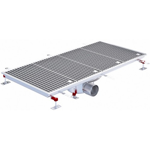 Siphon téléscopique Epur HygieneFirst avec grilles inox 600 x 1200 mm sortie horizontale centrée Ø 110 mm Siphon téléscopique Epur HygieneFirst avec grilles inox 600 x 1200 mm sortie horizontale centrée Ø 110 mm