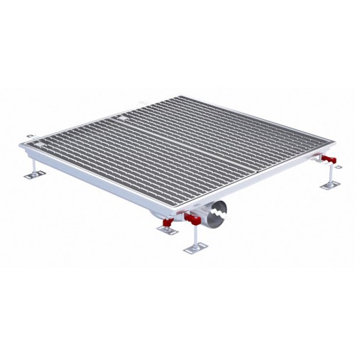 Siphon téléscopique Epur HygieneFirst avec grilles inox 800 x 800 mm sortie horizontale centrée Ø 110 mm Siphon téléscopique Epur HygieneFirst avec grilles inox 800 x 800 mm sortie horizontale centrée Ø 110 mm