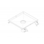 Caniveau hygienefirst 570 x 600 mm, sortie verticale centrée 157/110 avec grille inox