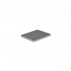 Caniveau hygienefirst 570 x 600 mm, sortie verticale centrée 157/110 avec grille inox