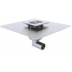 Siphon inox platine télescopique sortie horizontale 100 x 100 mm Ø 40 mm