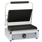 Panini grill, plaques rainurée-rainurée en acier inoxydable 2200 W