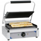 Panini grill plaques rainurée-lisse en acier inoxydable 2200 W