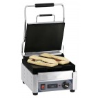 Panini grill avec timer petit premium lisse en inox 2000 W