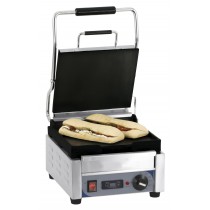 Panini grill avec timer petit premium lisse en inox 2000 W