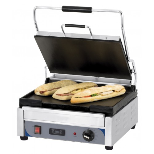 Panini grill avec timer grand premium lisse en inox 2400 W Panini grill avec timer grand premium lisse en inox 2400 W