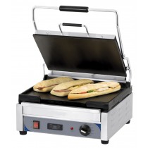 Panini grill avec timer grand premium lisse en inox 2400 W