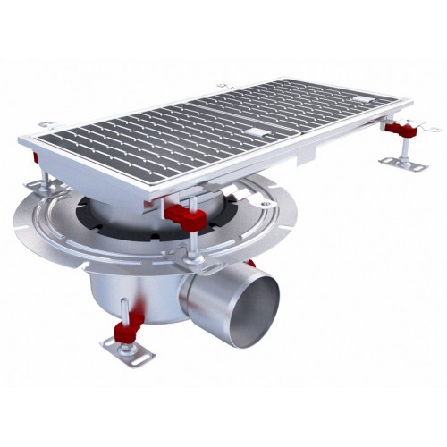 Siphon téléscopique Epur HygieneFirst avec grilles inox 600 x 270 mm sortie horizontale en bout Ø 110 mm Siphon téléscopique Epur HygieneFirst avec grilles inox 600 x 270 mm sortie horizontale en bout Ø 110 mm